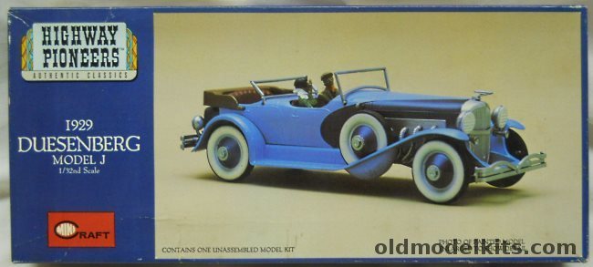 Minicraft 1/32 1929 Duesenberg Model J ex-Highway Pioneers - (ex-Revell), 1506 plastic model kit
